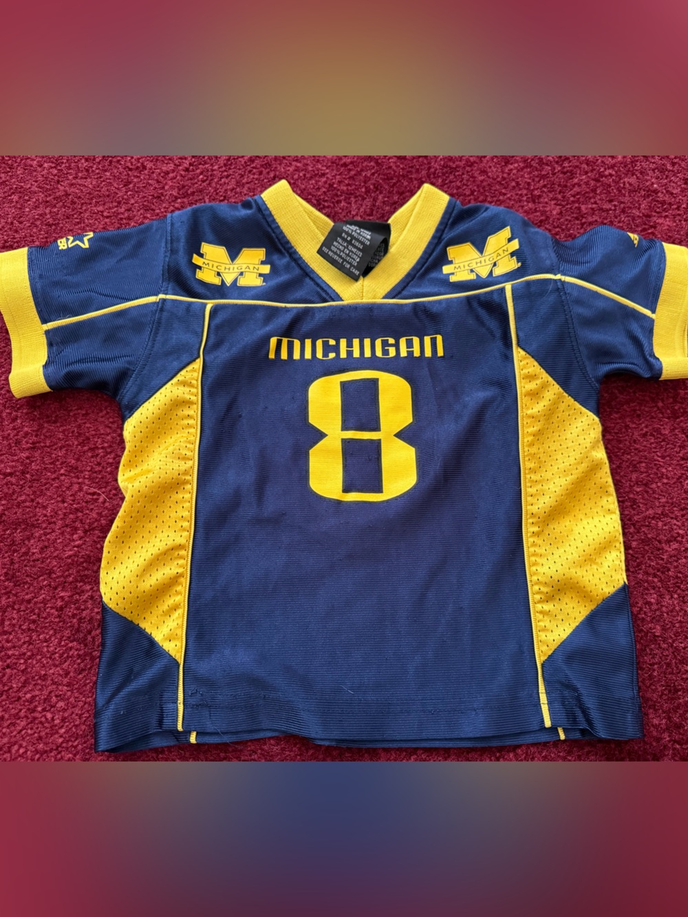 Vintage Toddler Michigan Jersey Size 12M Months Starter  Wolverines Football #8